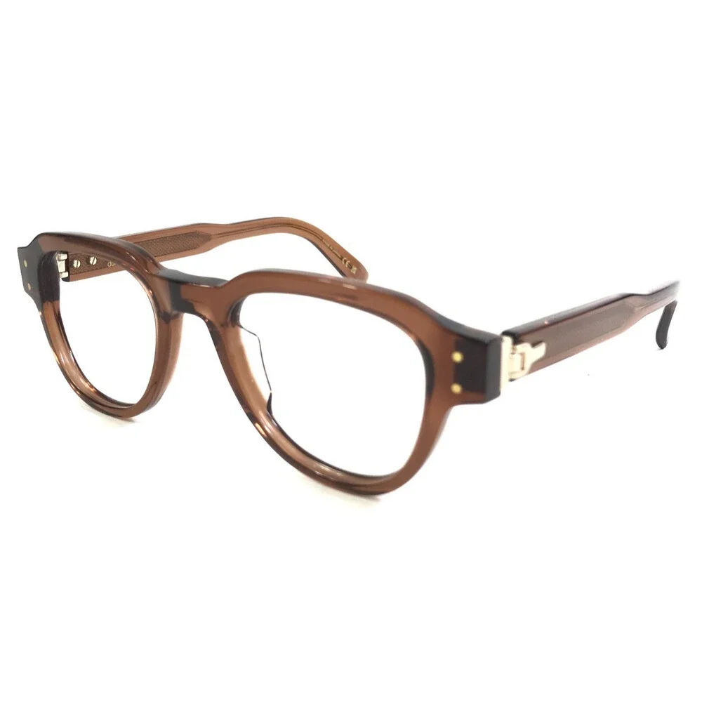 Dunhill Eyeglasses Frames DU0048O 006 Shiny Brown Square Full Rim 49-20-150